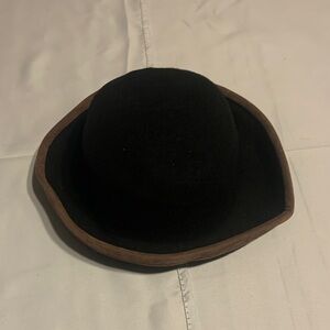 Black and Brown Wool Hat